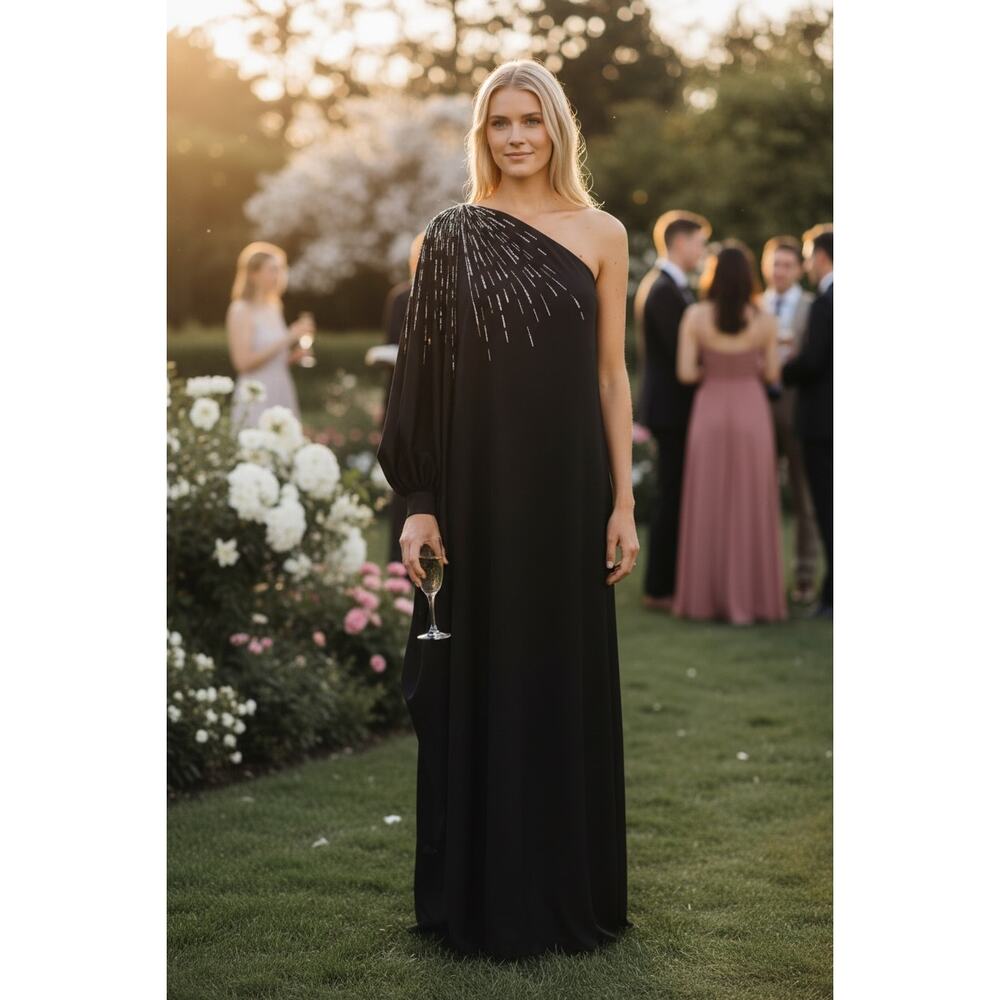 NWT HALSTON DRESS GOWN MOTHER OF THE BRIDE WEDDING GUEST EVENING FORMAL GALA